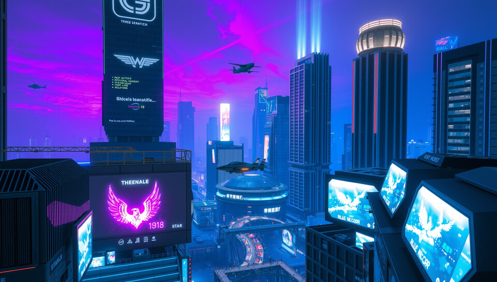 Dynamic cyberpunk cityscape symbolizing immersive gaming experiences in PC game development