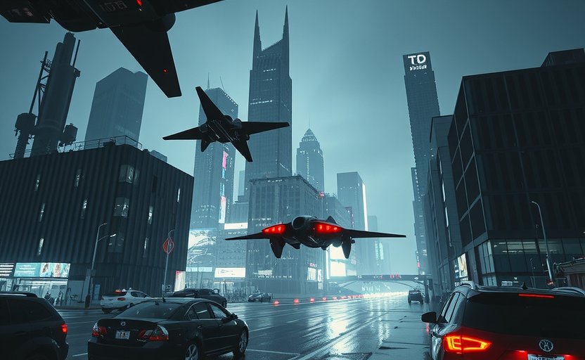 Shadow Nexus: Cyberpunk RPG game cover with neon cityscape